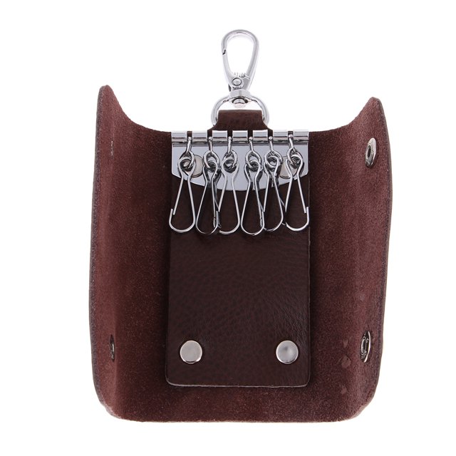 Accesorio de Cuero Artificial para Hombres de Accesorios para Bolsa de Llaves - marrón Sunnimix Llavero de colores