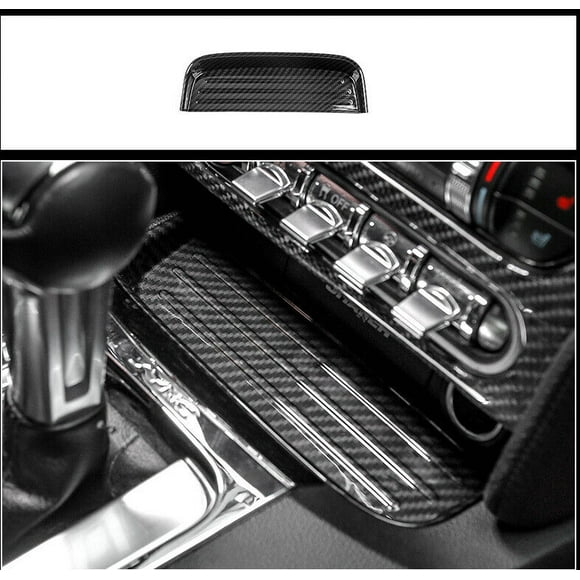 ABS Carbon Fiber Interior Center Replacement Coin Tray Box for Ford for Mustang 2017 - 2020 -