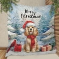 thumbnail image 3 of Merry Christmas Cocker Spaniel Enjoys Woofmas Winter Xmas Holiday Quilt Blanket Cockers Dog Lover Gifts Cozy Comforter Throw Blanket - 02022, 3 of 5