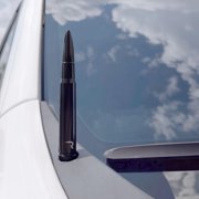 RECON - .50 Cal Bullet Style Truck/SUV Aluminum Antenna 5 - Black (Fits OEM Factory Threaded Antennas)