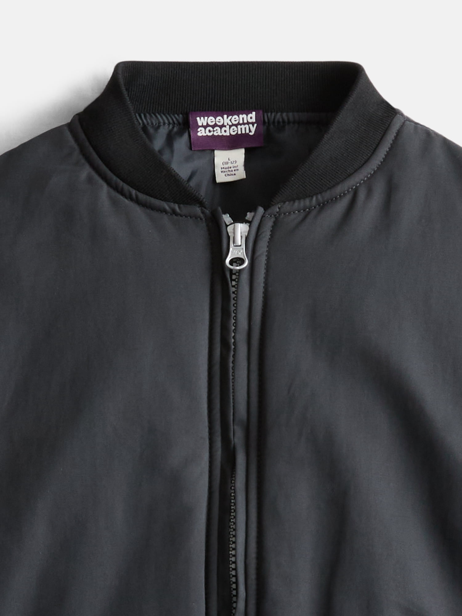 Weekend Academy Boys Bomber Jacket with Long Sleeves, Sizes 4-18