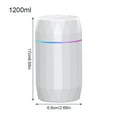thumbnail image 4 of pitrice Humidifier 1200ml Cool Mist Maker Night Light Mini Aroma Diffuser for Bedroom Living Room, White, Single Nozzle, 4 of 7