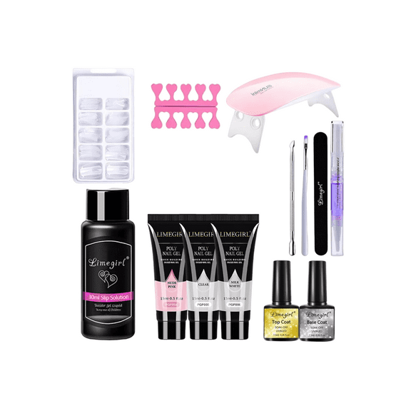 Kit Uñas Polygel, Tips y Lampara Led Geles  02 Lab.G  Kit Uñas Polygel