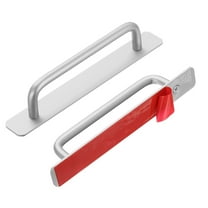 Uxcell 2pcs Adhesive Cabinet Handle 7" Drawer Handles Pulls for Closet Door, Silver Tone
