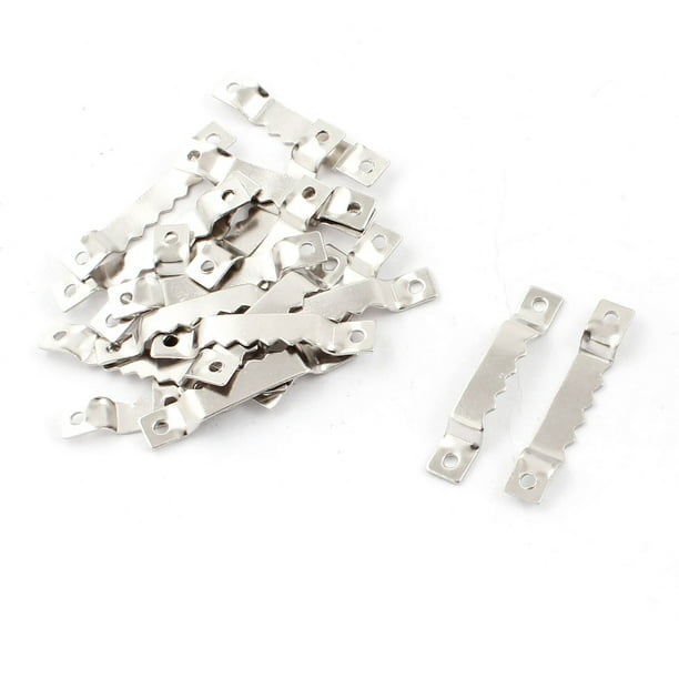 Uxcell 1.6" x 0.28" Metal Saw Tooth Picture Photo Frame Hanger Clips