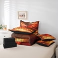 thumbnail image 4 of Erosebridal Red Phoenix Bedding Sets Full Size, Flame Fire Print Bed Set, Reversible 7-Piece, 4 of 5
