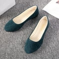 thumbnail image 4 of BLTIBY Women’s Flats Shoes Comfortable Suede Pointed Toe Slip On Casual Ballet Flat Dress Shoes Solid Colour Shallow Mouth Bean Army Green 43, 4 of 7