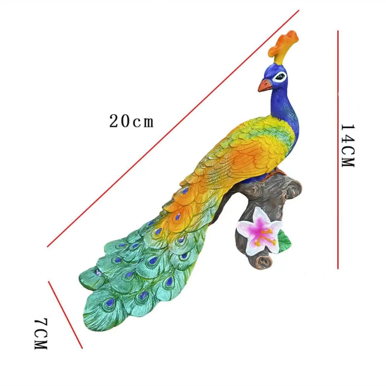 Fiocias Peacock Toilet Paper Holder Paper Towel Holder Countertop Statue Decorative Sculpture Iron Resin Material Stable Weighted Base Suitable for