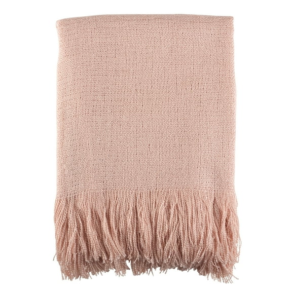 Saro Lifestyle Soft Pink Woven Throw