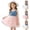 Pink A2, variant on Rvasteizo Toddler Girl Dress Print Sleeveless Round Neck Denim Mesh Dress Floral Print Hat for 6 Months-3 Years Summer Wear