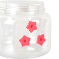 thumbnail image 3 of 2pcs Plastic Jar Bird Feeder Clear Plastic Jar Wild Bird Feeder with Floral Pattern for Garden Decoration, 3 of 5