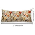 thumbnail image 4 of Long Body Pillow Cover/Case with Hidden Zipper, Vintage Wildflowers Pattern Printed, 20x54 inches, 4 of 7