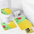 thumbnail image 2 of GZHJMY Bathroom Mat set of 3， Tropical Fresh Summer Set Print 3 Pieces Bath Mats Set for Bathroom, Vintage Style Non-Slip Washable Cover Floor Rug Decorations for Kitchen Bathroom Bedroom, 2 of 6