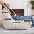 thumbnail image 3 of Congermom Bean Bag Chair, Giant Bean Bag Chairs for Adults, Bean Bag Sofa with Filler Faux Fur, Memory Foam Bean Bag Couches Fireside Lazy Sofa for Living Room, Bedroom, Office (Beige), 3 of 5