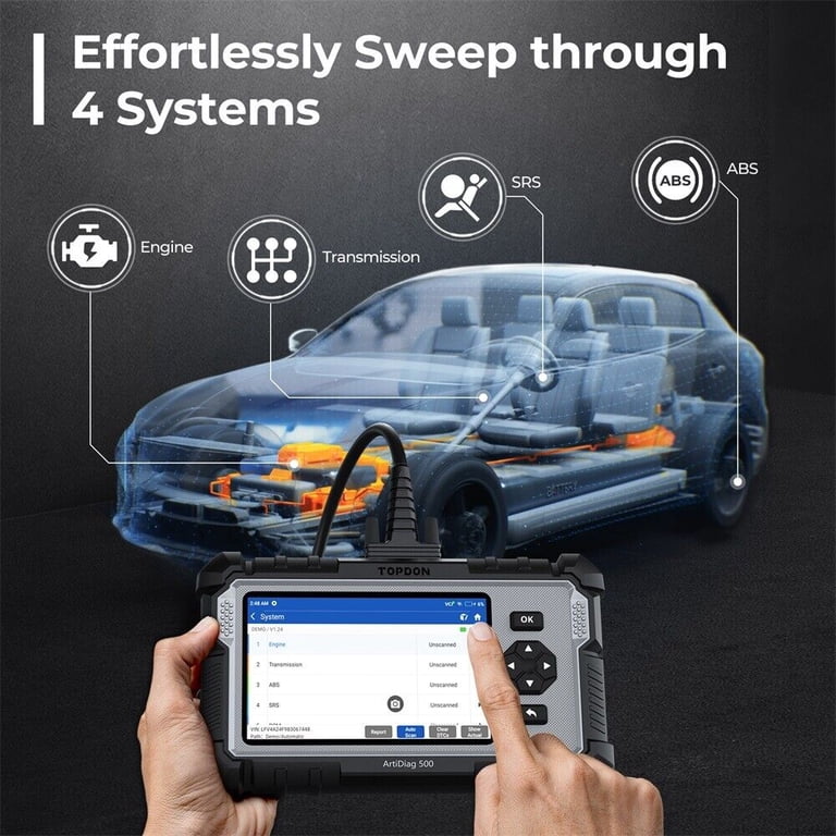 TOPDON, OBD2 Scanner, 4-System Diagnostics, Full OBD2 Test