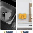 thumbnail image 1 of Soporte de esponja - Gancho de esponja para lavar platos de acero inoxidable 304, adhesivo, almacenamiento de cocina y baño, paquete de 4, plateado LingWen 8390611451158, 1 of 1