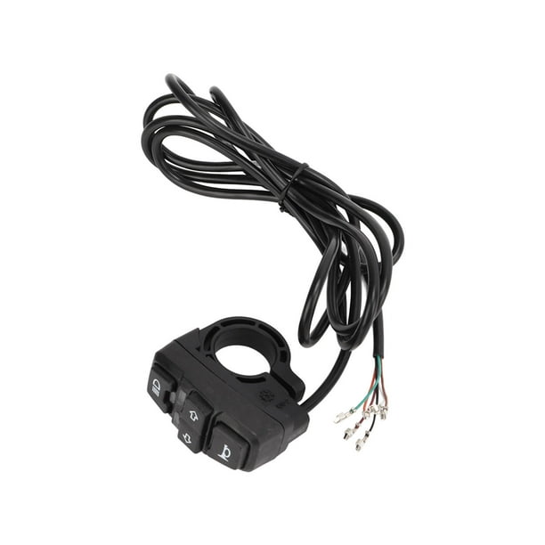 Interruptor de luz de giro de bocina para scooter eléctrico, interruptor de luz de giro de bicicleta eléctrica 3 en 1, interruptor de luz y bocina, rendimiento confiable