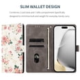 thumbnail image 3 of Colorful Painted Wallet Phone Case for Samsung Galaxy S26 Plus 5G 6.7" , PU Leather Flip Folio Cover With Card Slots, Magnetic Closure, Kickstand, Shockproof Protective Phone Case,Rose, 3 of 10