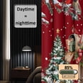 thumbnail image 3 of Red Christmas Blackout Curtains for Bedroom/Living Room, Pinch Pleated Black Out Curtains, Snowman Xmas Tree Snowflake Winter Room Darkening Window Drapes with Hooks 2 Panels, 59"x70", 3 of 8