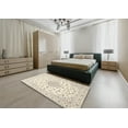 thumbnail image 4 of Ahgly Company Indoor Round Traditional Light French Beige Brown Medallion Area Rugs, 4' Round, 4 of 6