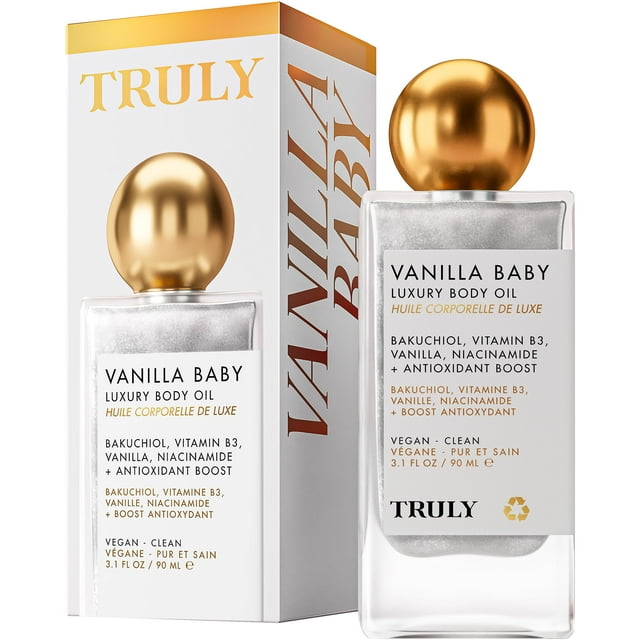 Aceite corporal Truly Beauty Vanilla Baby con bakuchiol y niacinamida