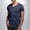 A#Navy, variant on DPTALR Men's Summer Casual Fashion Solid Color V-Neck Pocket Short Sleeve Shirt,Navy, L