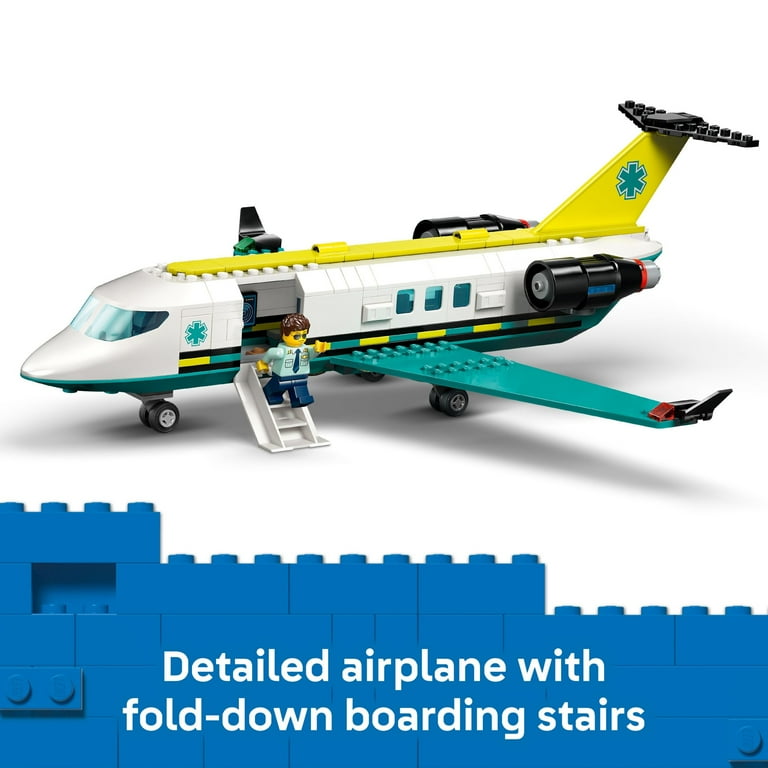 LEGO City Emergency Air Ambulance Airplane Building Toy for Kids