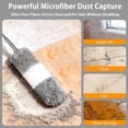 thumbnail image 4 of JFengqi Microfiber Duster with 30-100" Telescopic Pole, Reusable Home Cleaning Kit for High Ceilings, Fans, Cobwebs, Blinds & Furniture, Gray, 4 of 7