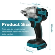 LabTEC Cordless Impact Electric Wrench, 1/2 Inch Brushless Impact Wrench with Two 5.5Ah Batteries and Fast Charger for Repair Wood Metal Car Tire