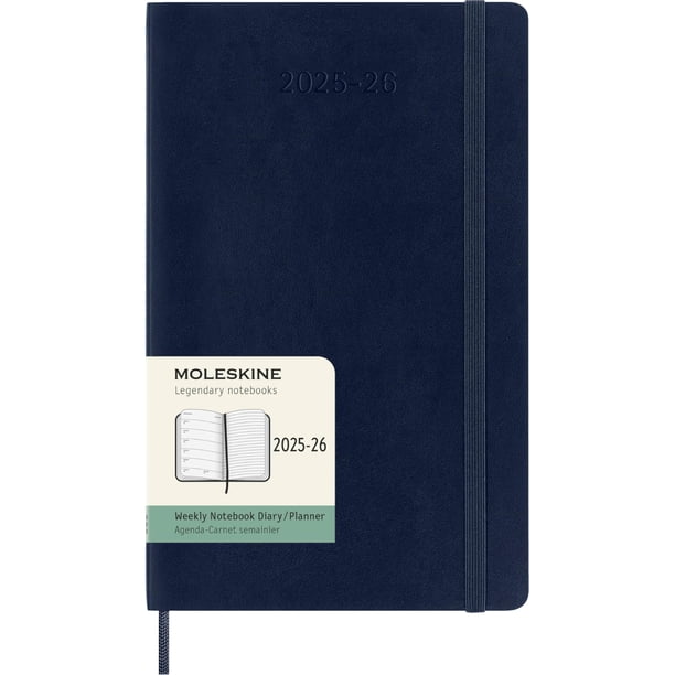 Agenda Moleskine Classic de 18 meses 2025-26, tamaño grande, azul
