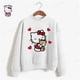 thumbnail image 3 of Sudadera con capucha HELLO KITTY para mujer estampado de Dibujos animados talla grande, 3 of 4