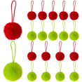 thumbnail image 2 of Jiibva 20Pcs Furry Christmas Ball Ornaments With Rope Pendant Furry Elf Ornaments Faux Fur Pom Pom Balls Christmas Decorations for Home Indoor Holiday Party, 2 of 7