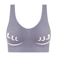 thumbnail image 2 of AINIYS Wide Straps Sports Yoga Bra Bralette Wireless Seamless Soft Cup Bra Secure Fit Bra for Women Cleavage Bra Lift and Support Push-Up Bra No Underwire T-Shirt Bra Breathable Everyday Bras Gray XL, 2 of 4