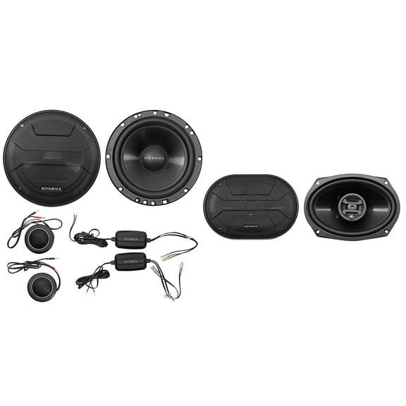 Hifonics ZS65C 6.5" 800w Component Car Speakers (2) 6x9" 800w Coaxial Speakers