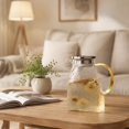 thumbnail image 5 of Hammered Glass Pitcher 1800ml Heat-Resistant Cold Water Carafe with Lid, Leakproof Iced Tea Jug for Fridge, Durable Home Beverage Dispenser, 5 of 7