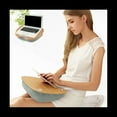 thumbnail image 2 of Lap Desk with Pillow Cushion Portable Bamboo Laptop Table Pillow Lap Desk Learning Desk for 14 Inch Computer Notebook D, 2 of 7