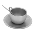 thumbnail image 2 of Kit de taza de café con aislamiento de acero inoxidable con tapete para cuchara Taza de café retro de doble capa para acampar en casa 180 ml, 2 of 10