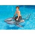thumbnail image 3 of Swimline Swimming Pool Ride-On Shark Float Inflatable Toy Lounge 72-inch | 9045, 3 of 5