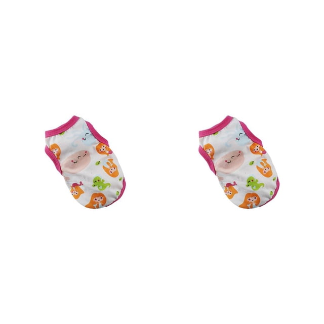 Ropa para perros Greeniant Camisetas para perros patrón de sirena XS 2piezas