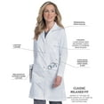 thumbnail image 5 of Landau Full Length Lab Coat for Women: Classic Relaxed Fit, 4 Button, 5 Pockets, Stitched Back Belt, 3153, 5 of 5