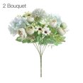 thumbnail image 1 of Flor artificial Tela de seda Ramo de flores falsas Fiesta de boda Fotografía Prop Decoración floral, Blanco verde, 2 piezas Inevent HA6620-05B*2, 1 of 4