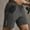 Gray, variant on COSFO Solid Running Shorts for Men Relaxed Fit Athletic Shorts Drawstring Elastic Waist Summer with Zipper Pockets Shorts