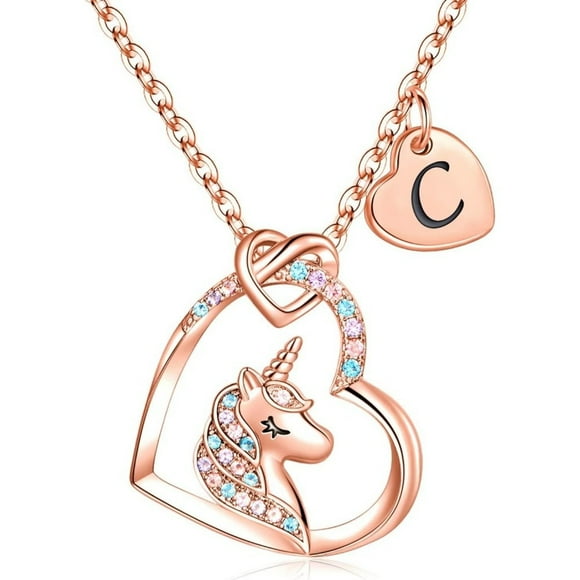 Janrevotw Love Letter Necklace Heart Pendant Necklace, Perfect Gift Of Love For Girlfriend, Mom, Wife, Daughter, Family And Friends.