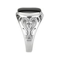 thumbnail image 3 of Anillo Color Plata Para Hombres de Acero Inoxidable Onyx de Reyes, 3 of 5