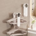 thumbnail image 1 of TIMIFIS Storage Rack, Suction Cup Double Layer Hanger Storage Device Punch Free Home Balcony Retractable Hanger Organizer Wall Mounted Clothes Drying Support Apartment Essentials, 1 of 6
