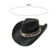 thumbnail image 6 of jiaroswwei Cowboy Hat Classic Vintage Braided Curled Edge Wide Brim Men Sun Hat Outdoor Hat, 6 of 8