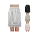thumbnail image 6 of Biekopu Women Half Slip, Elastic Waist Lace Patchwork Satin Mini Skirt Under Dress Slip Sleepwear, 6 of 6