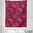 thumbnail image 1 of Psychedelic Cat Tapestry, Colorful Lion Cat Floral Tangled Ornament Background Exotic Jungle, Fabric Wall Hanging Decor for Bedroom Living Room Dorm, 5 Sizes, Plum Magenta Orange, by Ambesonne, 1 of 1