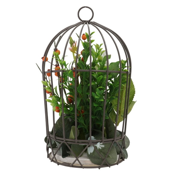 BRIGHTFUFU Hanging Bird Cage White 1Pc 9.4x4.7in
