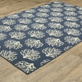 thumbnail image 4 of Oriental Weavers Meridian 7420A - Machine Woven Area Rug - 7'10" x 10'10" - in Navy/ Ivory - Coastal Style Patio, Deck, Porch, Mud Room Rug, 4 of 9